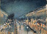 London National Gallery Next 20 19 Camille Pissarro -The Boulevard Monmartre at Night